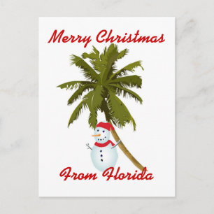 Cartão Postal De Festividades Natal alegre de Florida