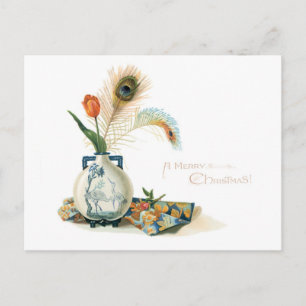 Cartão Postal De Festividades Natal antigo, estilo oriental