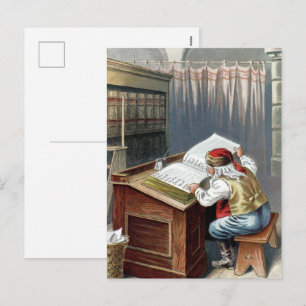 Cartão Postal De Festividades Natal Antigo, São Nicolau Mal ou Bem Comportado