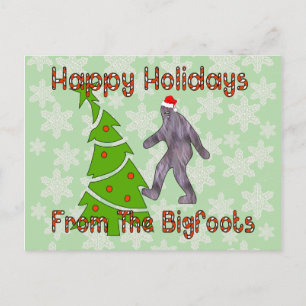 Cartão Postal De Festividades Natal Bigfoot