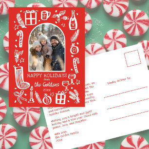 Cartão Postal De Festividades Natal Caprichoso Foto Arco Personalizado FOTO