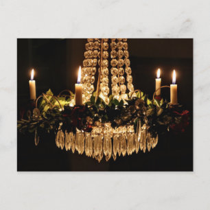 Cartão Postal De Festividades Natal Chandelier