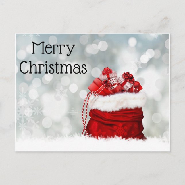 Cartão Postal De Festividades Natal da Cartão-feliz (Frente)