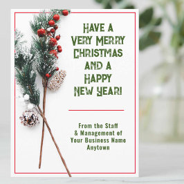 Cartão Postal De Festividades Natal da empresa de conserva e Na moda