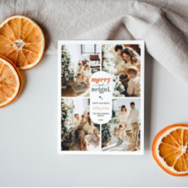 Cartão Postal De Festividades Natal da família Retro