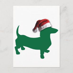 Cartão Postal De Festividades Natal Dachshund