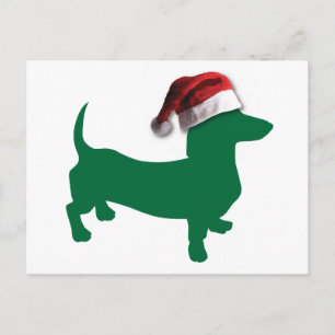 Cartão Postal De Festividades Natal Dachshund