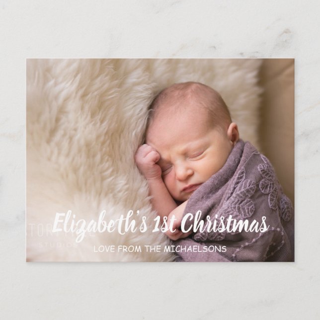 Cartão Postal De Festividades Natal de 1rua (Frente)