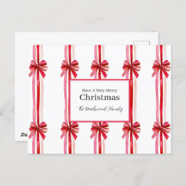 Cartão Postal De Festividades Natal de Arcos Vermelhos Rosa