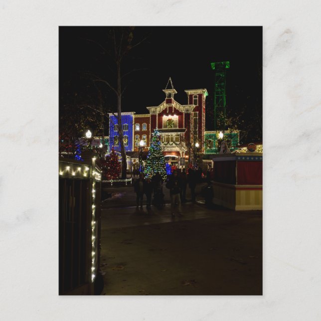 Cartão Postal De Festividades Natal de Aterrissagem com Bombeiros (Frente)