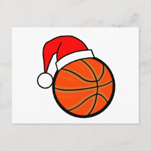 Cartão Postal De Festividades Natal de basquetebol
