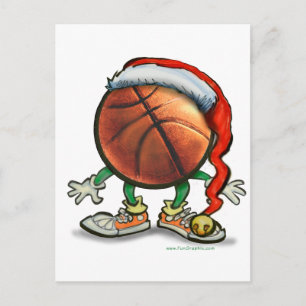 Cartão Postal De Festividades Natal de basquetebol