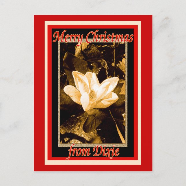 Cartão Postal De Festividades Natal de Dixie (Frente)
