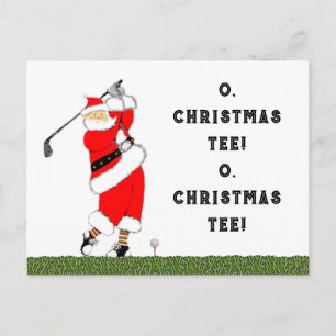 Cartão Postal De Festividades Natal de Golfe