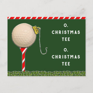 Cartão Postal De Festividades Natal de Golfe Divertido