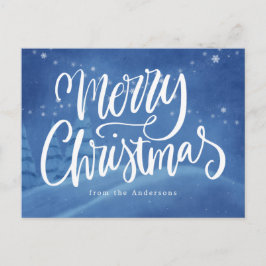 Cartão Postal De Festividades Natal de Inverno Nevado Não-Foto