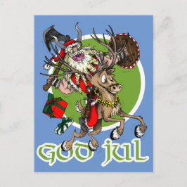 Cartão Postal De Festividades Natal de julho do deus