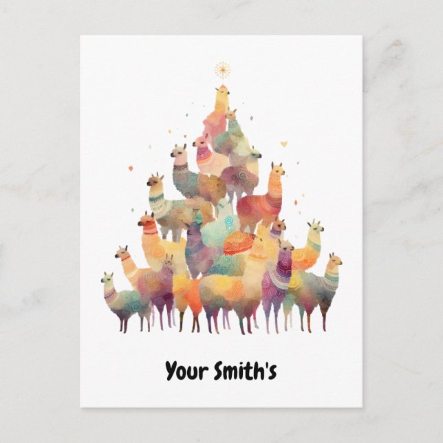 Cartão Postal De Festividades Natal de lama (Frente)