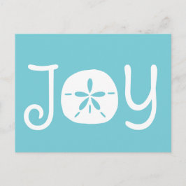 Cartão Postal De Festividades Natal de Praia Joy Sand Dollar