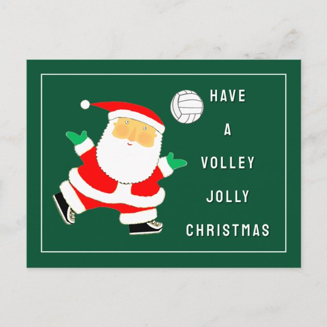 Cartão Postal De Festividades Natal de Volei (Frente)