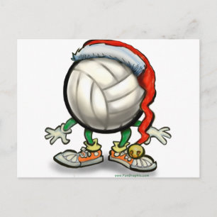 Cartão Postal De Festividades Natal de voleibol