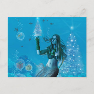 Cartão Postal De Festividades Natal debaixo do mar (cartão postal)