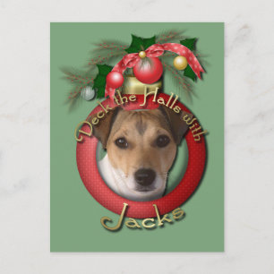 Cartão Postal De Festividades Natal - Deck the Halls - Jacks