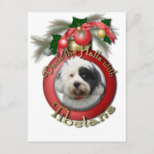 Cartão Postal De Festividades Natal - Deck the Halls - Tibetanos