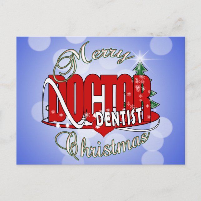 CARTÃO POSTAL DE FESTIVIDADES NATAL DENTISTA (Frente)