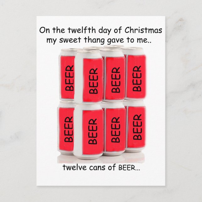 Cartão Postal De Festividades Natal do Décimo Segundo Dia da Sequoia (Frente)