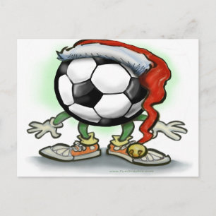 Cartão Postal De Festividades Natal do futebol