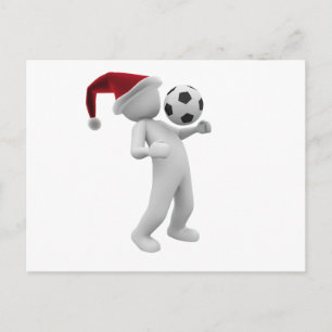 Cartão Postal De Festividades Natal do futebol