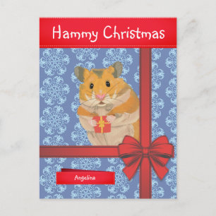 Cartão Postal De Festividades Natal do Hammy