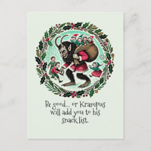 Cartão Postal De Festividades Natal do Krampus