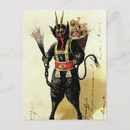 Cartão Postal De Festividades Natal do Krampus Assusty Demon Holiday
