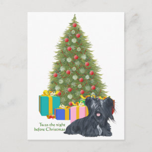 Cartão Postal De Festividades Natal do Skye Terrier