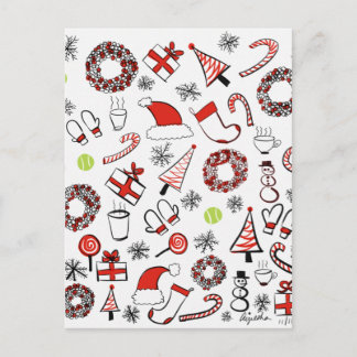 Cartão Postal De Festividades Natal do tênis