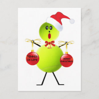 Cartão Postal De Festividades Natal do tênis