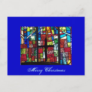 Cartão Postal De Festividades Natal do vitral