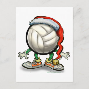 Cartão Postal De Festividades Natal do voleibol