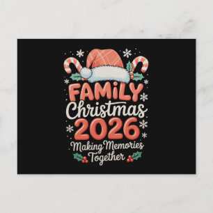 Cartão Postal De Festividades Natal em Família 2026 Criando Memórias Juntos