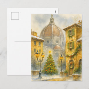 Cartão Postal De Festividades Natal em Florença Itália   Arte de Feriado da Cate