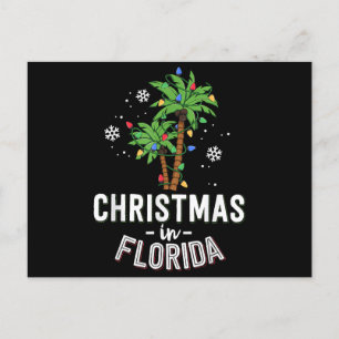 Cartão Postal De Festividades Natal Em Flórida A Família Palm Trees Va