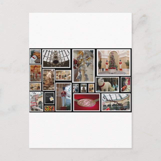 Cartão Postal De Festividades Natal em Las Vegas (Frente)