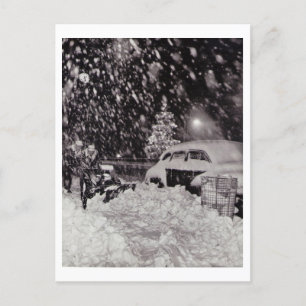 Cartão Postal De Festividades Natal em Nova Iorque Vintage 1950