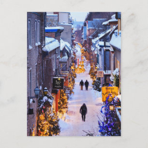 Cartão Postal De Festividades Natal Em Quartier Petit Champlain, Quebec