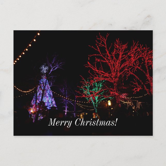 Cartão Postal De Festividades Natal em Silver Dollar City (Frente)