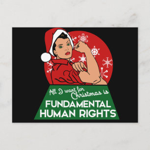 Cartão Postal De Festividades Natal Feminista