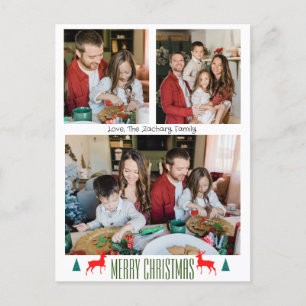 Cartão Postal De Festividades Natal Feriados - Script Família Três Foto