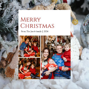 Cartão Postal De Festividades Natal Férias Moderno Tipografia Três Foto